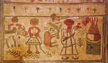 Avraams sacrifice. VI c. Beit-Alpha, Mozaics