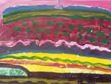 �Let the ground give rise�, Olya Zinger, 7 yo  paper, gouache,  42x29&nbsp;mm