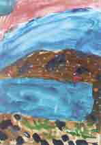 �On the third day of Creation�, Asya Kashtanier, 7yo, paper, gouache,  42x29&nbsp;mm